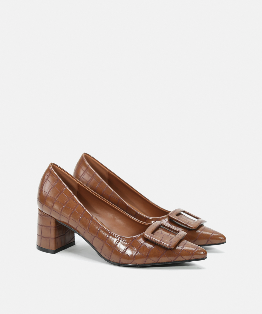 Zapatos tacón efecto coco